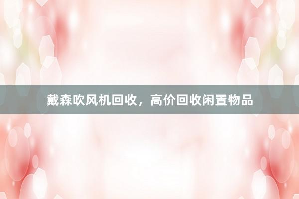 戴森吹风机回收，高价回收闲置物品